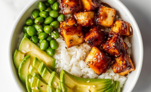 Teriyaki bowl se šťavnatým sýrem